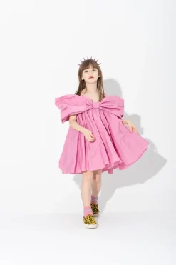 Marques ' Almeida BOW TAFFETA DRESS PINK