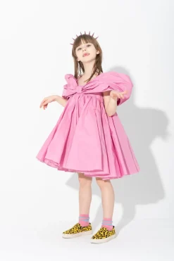 Marques ' Almeida BOW TAFFETA DRESS PINK