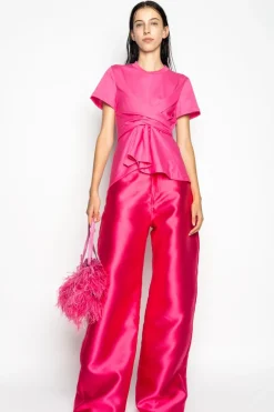 Discount Marques ' Almeida PINK BOYFRIEND TROUSERS BRIGHTPINK