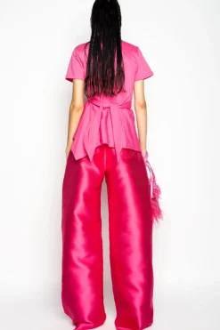 Discount Marques ' Almeida PINK BOYFRIEND TROUSERS BRIGHTPINK