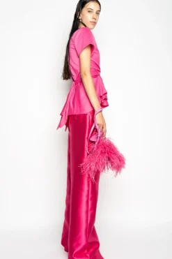Discount Marques ' Almeida PINK BOYFRIEND TROUSERS BRIGHTPINK