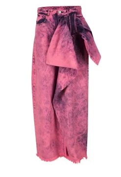 Clearance Marques ' Almeida PINK BOYFRIEND TROUSERS WITH BIG BOW BRIGHTPINK