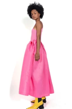 Discount Marques ' Almeida PINK DRESS WITH TANK TOP SCOOPED BRIGHTPINK