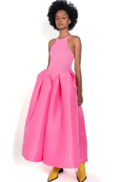 Discount Marques ' Almeida PINK DRESS WITH TANK TOP SCOOPED BRIGHTPINK