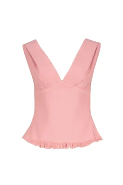 Discount Marques ' Almeida DRILL FITTED OFF SHOULDER TOP PINK