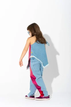 New Marques ' Almeida PINK FOIL BAGGY TROUSERS MULTICOLOUR