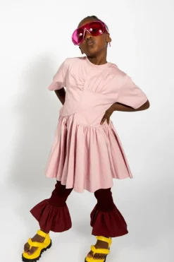 Online Marques ' Almeida PINK GATHERED JERSEY T-SHIRT DRESS LIGHTPINK