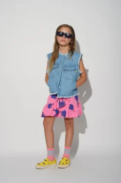 Best Marques ' Almeida HANDS PRINT SKIRT WITH OVERLAP LAYER PINK