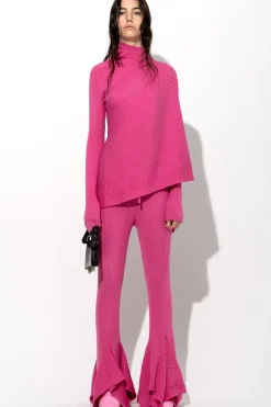 Best Marques ' Almeida PINK MERINO DRAPED JUMPER BRIGHTPINK