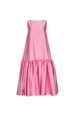 Discount Marques ' Almeida PINK MIDI SLEEVELESS PUFF HEM DRESS LIGHTPINK
