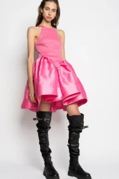 Sale Marques ' Almeida PINK MINI DRESS WITH TANK TOP SCOOPED BRIGHTPINK
