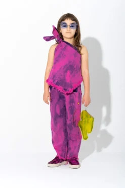 New Marques ' Almeida ONE SHOULDER KNOT TOP PINK