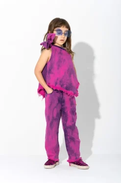 New Marques ' Almeida ONE SHOULDER KNOT TOP PINK