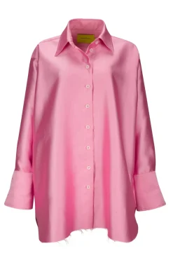 Clearance Marques ' Almeida SATIN OVERSIZED SHIRT PINK