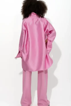Clearance Marques ' Almeida SATIN OVERSIZED SHIRT PINK