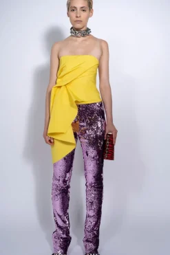 Discount Marques ' Almeida SEQUINS BOOTCUT TROUSERS PINK