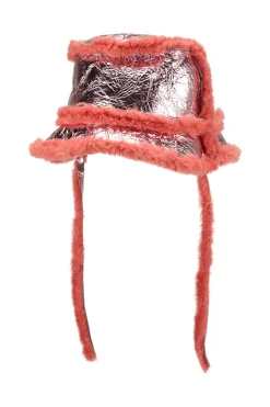 Sale Marques ' Almeida SHINY LEATHER BUCKET HAT PINK
