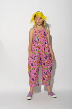 Clearance Marques ' Almeida SQUIGGLE PRINT BALLOON JUMPSUIT PINK