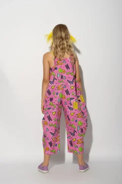 Clearance Marques ' Almeida SQUIGGLE PRINT BALLOON JUMPSUIT PINK