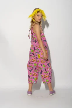 Clearance Marques ' Almeida SQUIGGLE PRINT BALLOON JUMPSUIT PINK