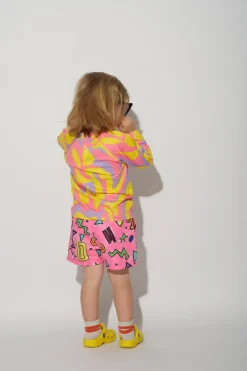 Sale Marques ' Almeida SQUIGGLE PRINT SWIM SHORT PINK