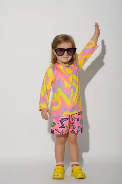 Sale Marques ' Almeida SQUIGGLE PRINT SWIM SHORT PINK