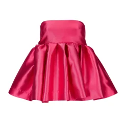Discount Marques ' Almeida PINK STRAPLESS PEPLUM TOP BRIGHTPINK