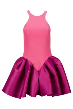 Discount Marques ' Almeida PINK TANK TOP WITH PEPLUM BRIGHTPINK