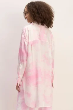 Best Marques ' Almeida PINK TIE-DYE SATIN SHIRT LIGHTPINK
