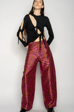 Outlet Marques ' Almeida ZEBRA BROCADE BOYFRIEND TROUSERS PINK