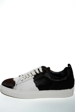 Marques ' Almeida PRE-OWNED / CLASSIC SNEAKER IN HAIR LEATHER MULTICOLOUR