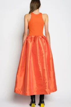 Online Marques ' Almeida PRE-OWNED / DRESS WITH TANK TOP SCOOPED ORANGE