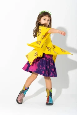 Sale Marques ' Almeida PURPLE AND SPLATTERED FLEECE SKIRT PINK