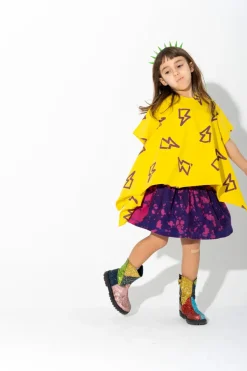 Sale Marques ' Almeida PURPLE AND SPLATTERED FLEECE SKIRT PINK