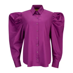 Sale Marques ' Almeida BALLOON SLEEVE SHIRT PURPLE