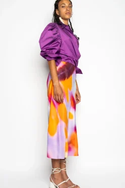 Sale Marques ' Almeida BALLOON SLEEVE SHIRT PURPLE