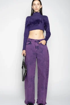 Discount Marques ' Almeida BOYFRIEND TROUSERS PURPLE