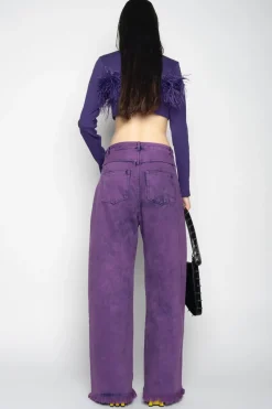 Discount Marques ' Almeida BOYFRIEND TROUSERS PURPLE