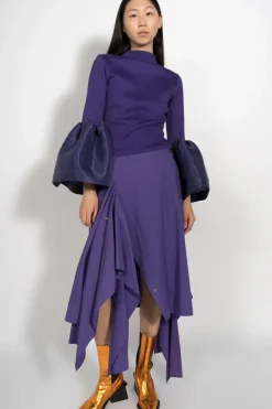 New Marques ' Almeida DECONSTRUCTED SKIRT PURPLE