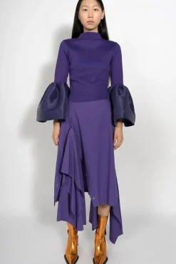 New Marques ' Almeida DECONSTRUCTED SKIRT PURPLE