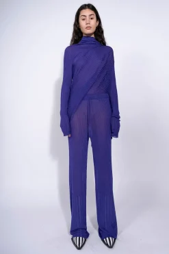 Hot Marques ' Almeida DRAPED JUMPER IN LIGHTWEIGHT KNIT PURPLE