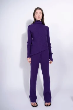 Clearance Marques ' Almeida KNITTED TROUSERS PURPLE