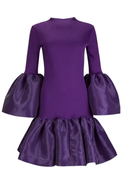 Best Marques ' Almeida PUFF SLEEVE AND HEM DRESS PURPLE
