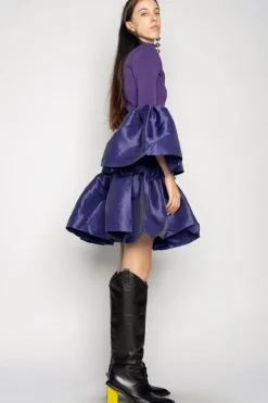 Best Marques ' Almeida PUFF SLEEVE AND HEM DRESS PURPLE