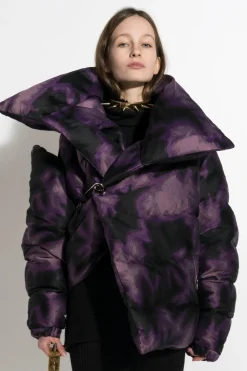 Hot Marques ' Almeida PURPLE TIE DYE M'A PUFFER JACKET MULTICOLOUR