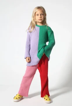 Online Marques ' Almeida RED AND PINK COTTON KNIT TROUSERS MULTICOLOUR