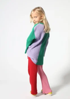 Online Marques ' Almeida RED AND PINK COTTON KNIT TROUSERS MULTICOLOUR