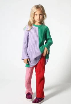 Online Marques ' Almeida RED AND PINK COTTON KNIT TROUSERS MULTICOLOUR