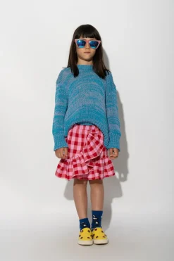 Marques ' Almeida RED AND PINK GINGHAM SHORT SKIRT MULTICOLOUR