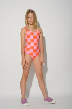 Online Marques ' Almeida RED AND PINK GINGHAM SWIMSUIT MULTICOLOUR